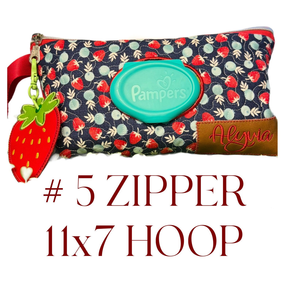 ITH Baby Wipes Holder Zipper Bag, Size #5 Zipper,