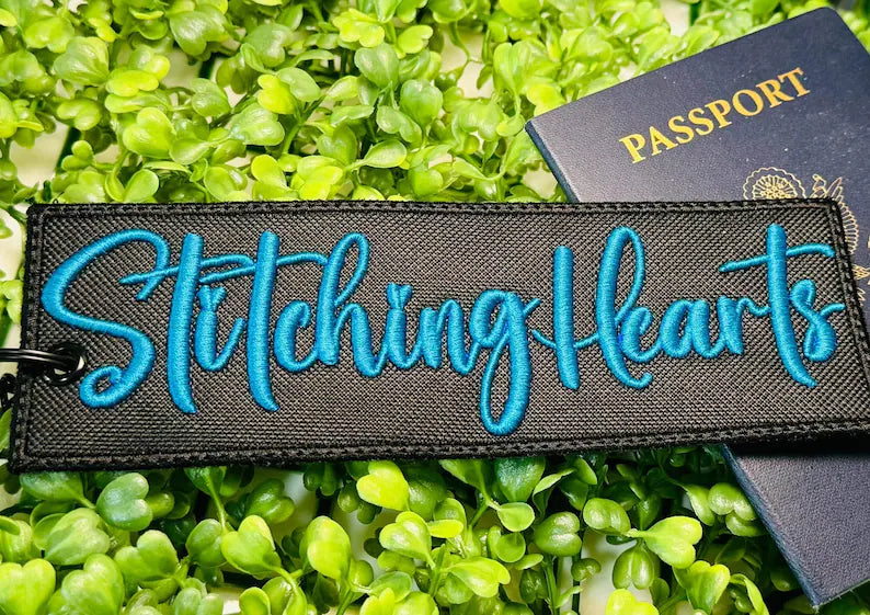 Blank Rectangle Bag Tag, Embroidery Design (Digital Download)