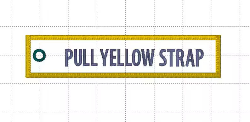 Blank Rectangle Bag Tag, Embroidery Design (Digital Download)